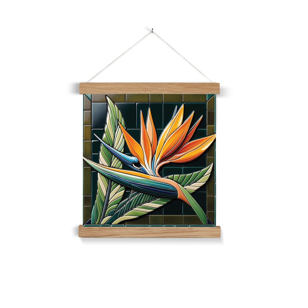 Bird of Paradise Mosaic Fine Art Print with Hanger - DecorDash