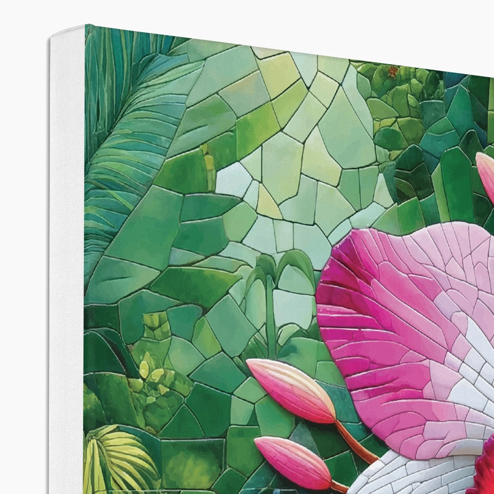 Pink Orchid Mosaic Eco Canvas - DecorDash