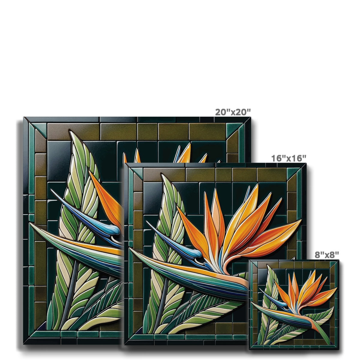 Bird of Paradise Mosaic Eco Canvas - DecorDash