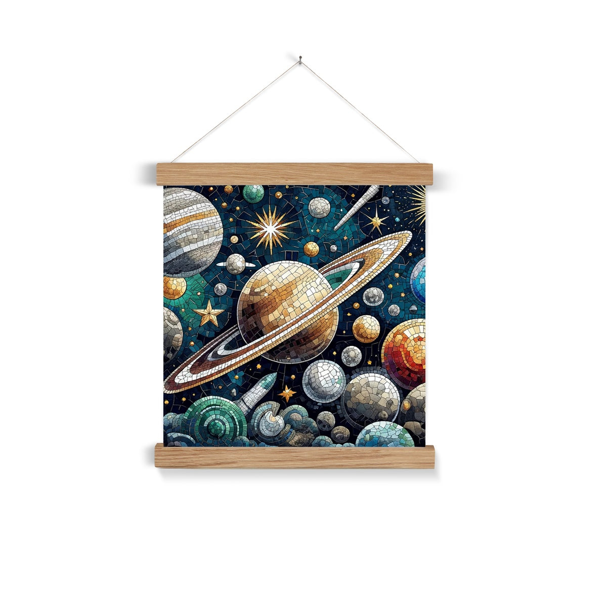 Space Mosaic Fine Art Print with Hanger - DecorDash