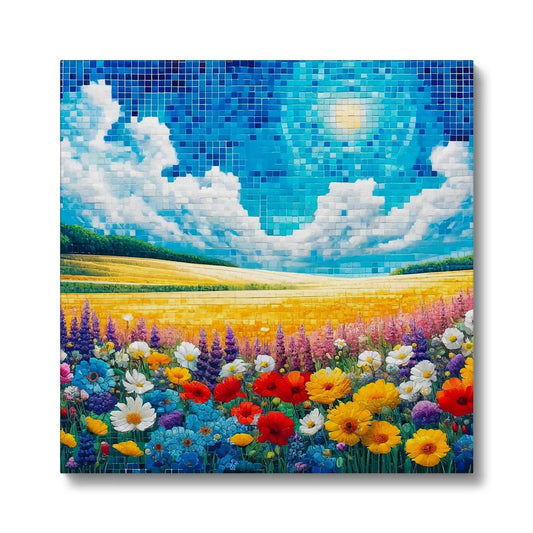 Flower Field Mosaic Eco Canvas