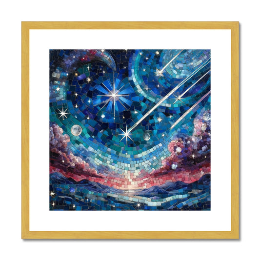 Starry Sky Mosaic Antique Framed & Mounted Print