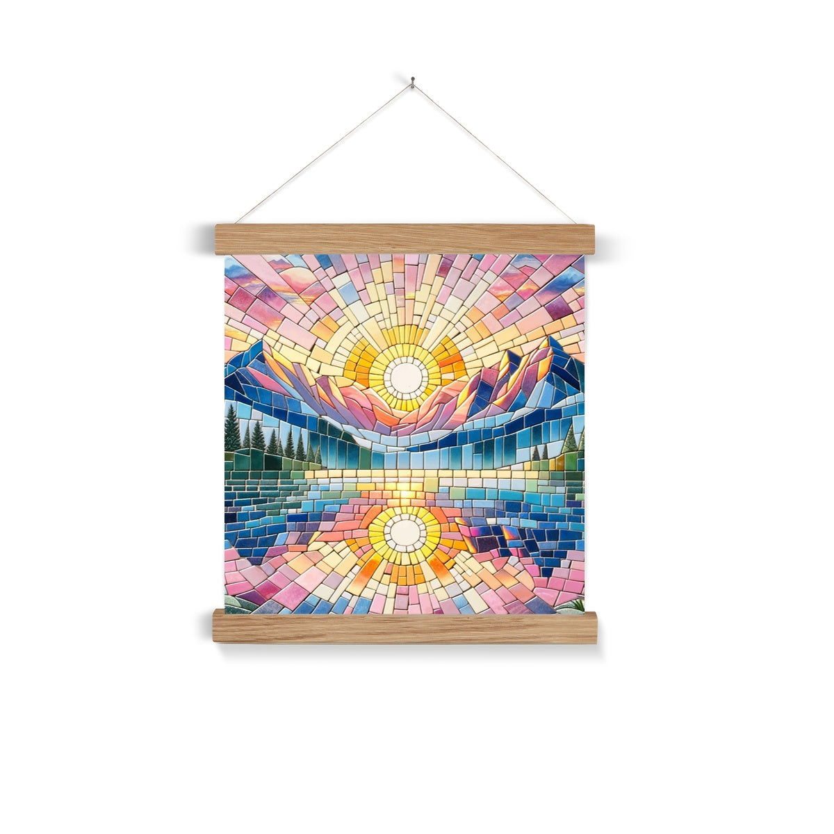 Sunrise Mosaic Fine Art Print with Hanger