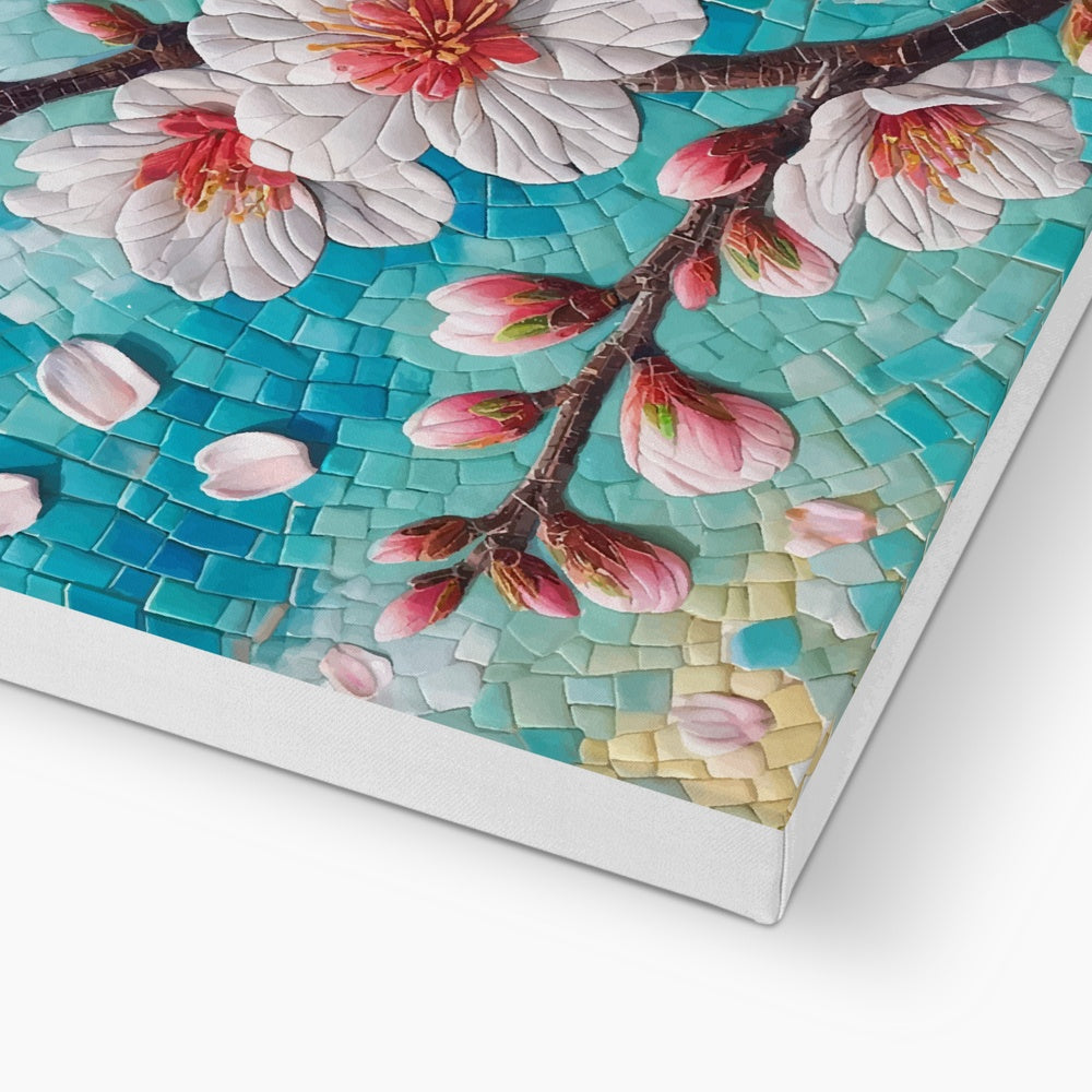 Almond Blossom Mosaic Eco Canvas - DecorDash