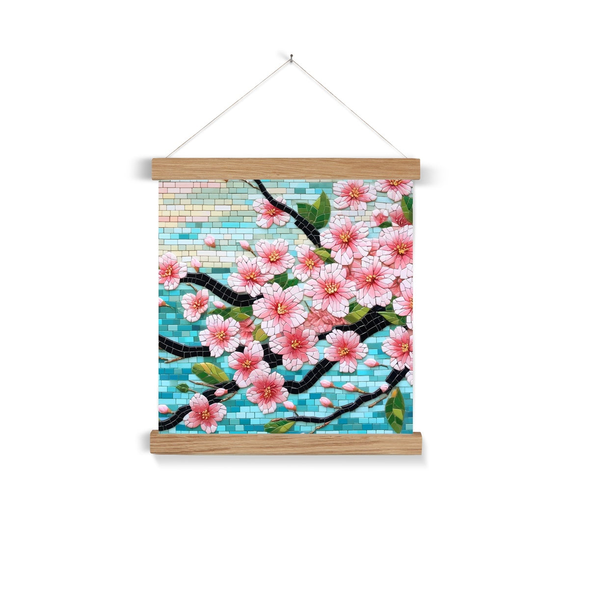 Cherry Blossom Mosaic Fine Art Print with Hanger - DecorDash