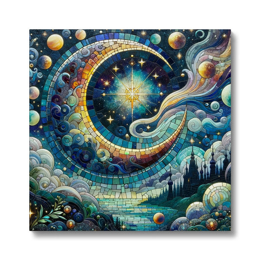 Crescent Moon Mosaic Eco Canvas - DecorDash