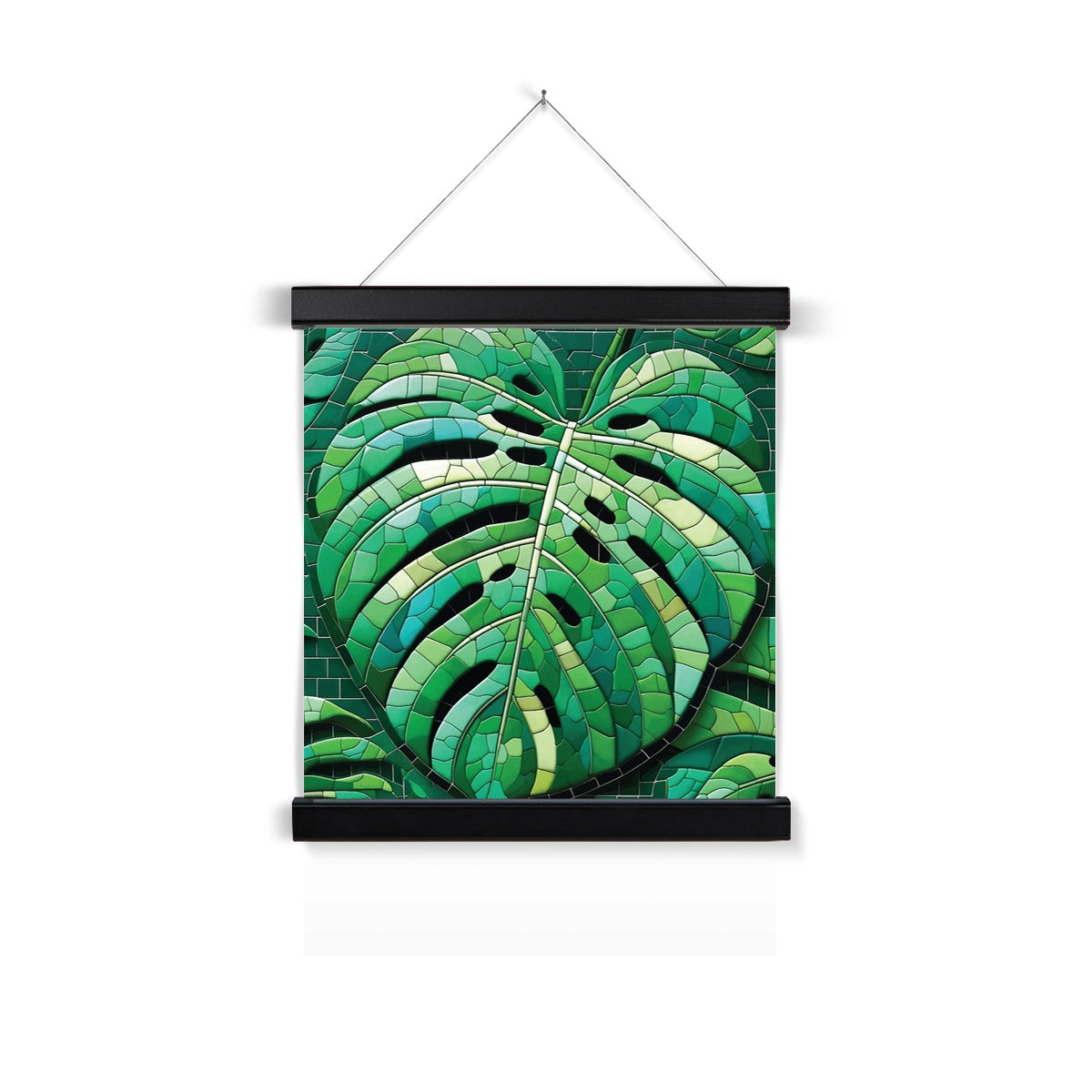 Monstera Mosaic Fine Art Print with Hanger - DecorDash