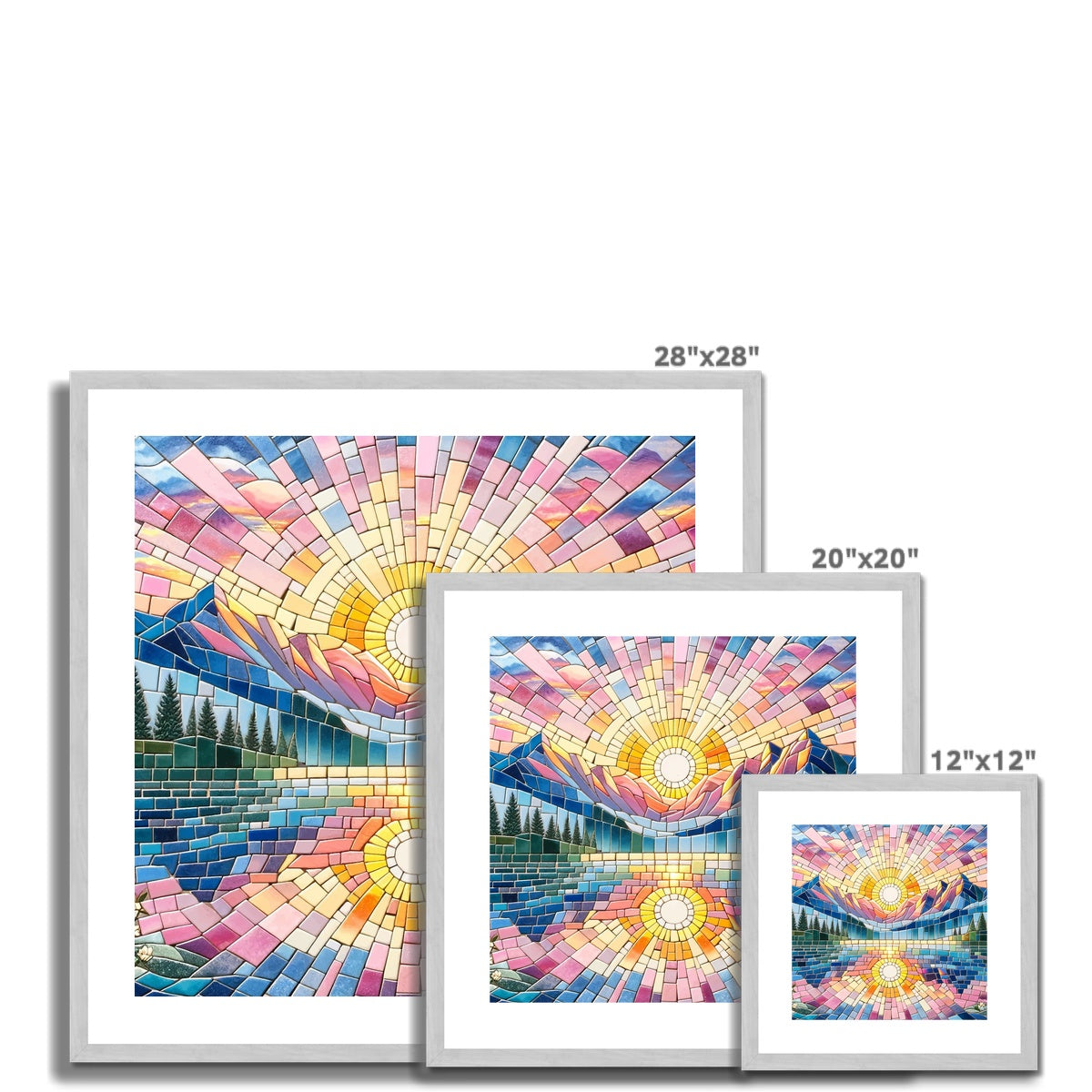 Sunrise Mosaic Antique Framed & Mounted Print - DecorDash