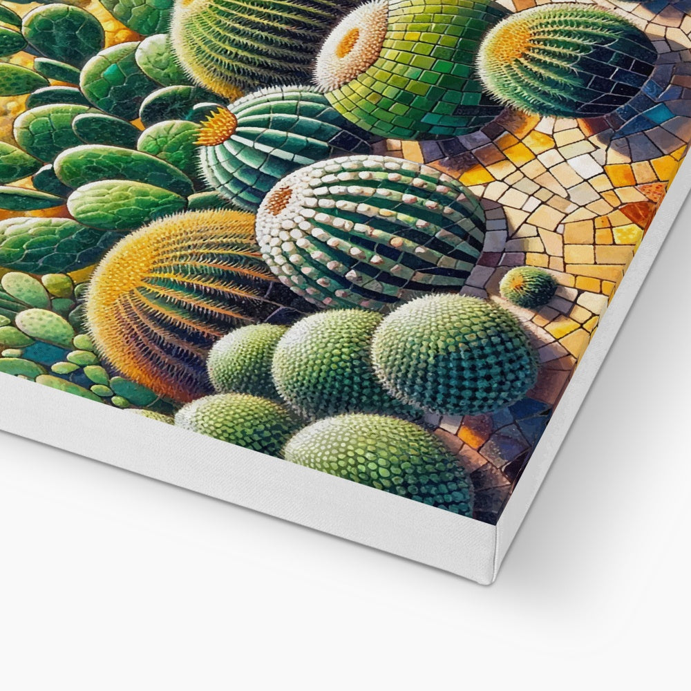 Cacti Mosaic Eco Canvas - DecorDash