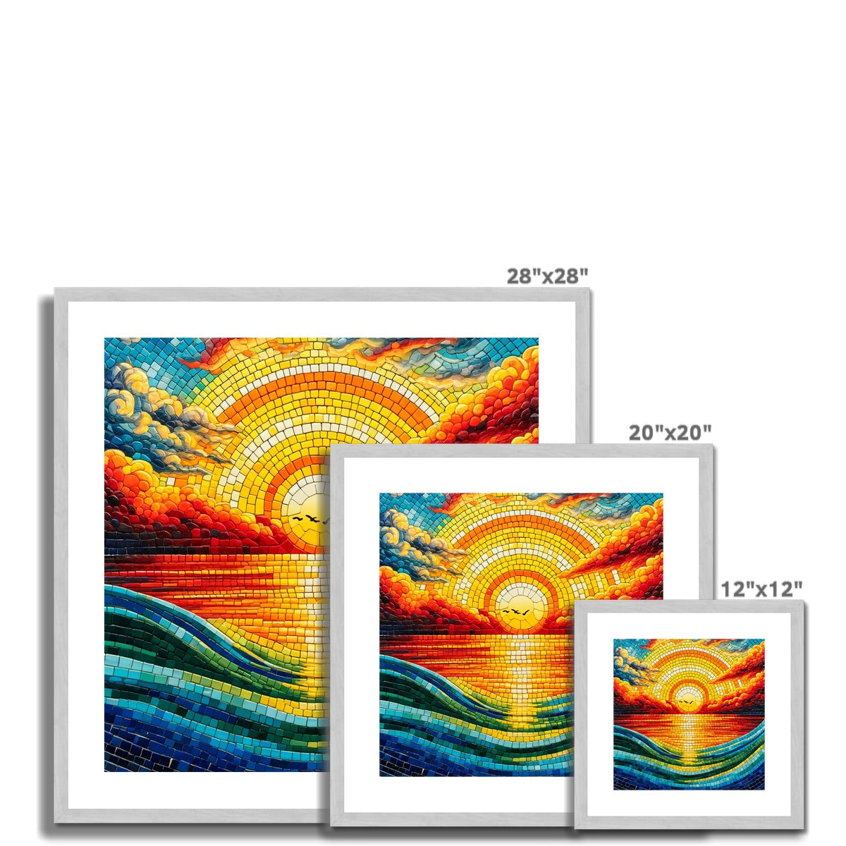 Sunset Mosaic Antique Framed & Mounted Print - DecorDash