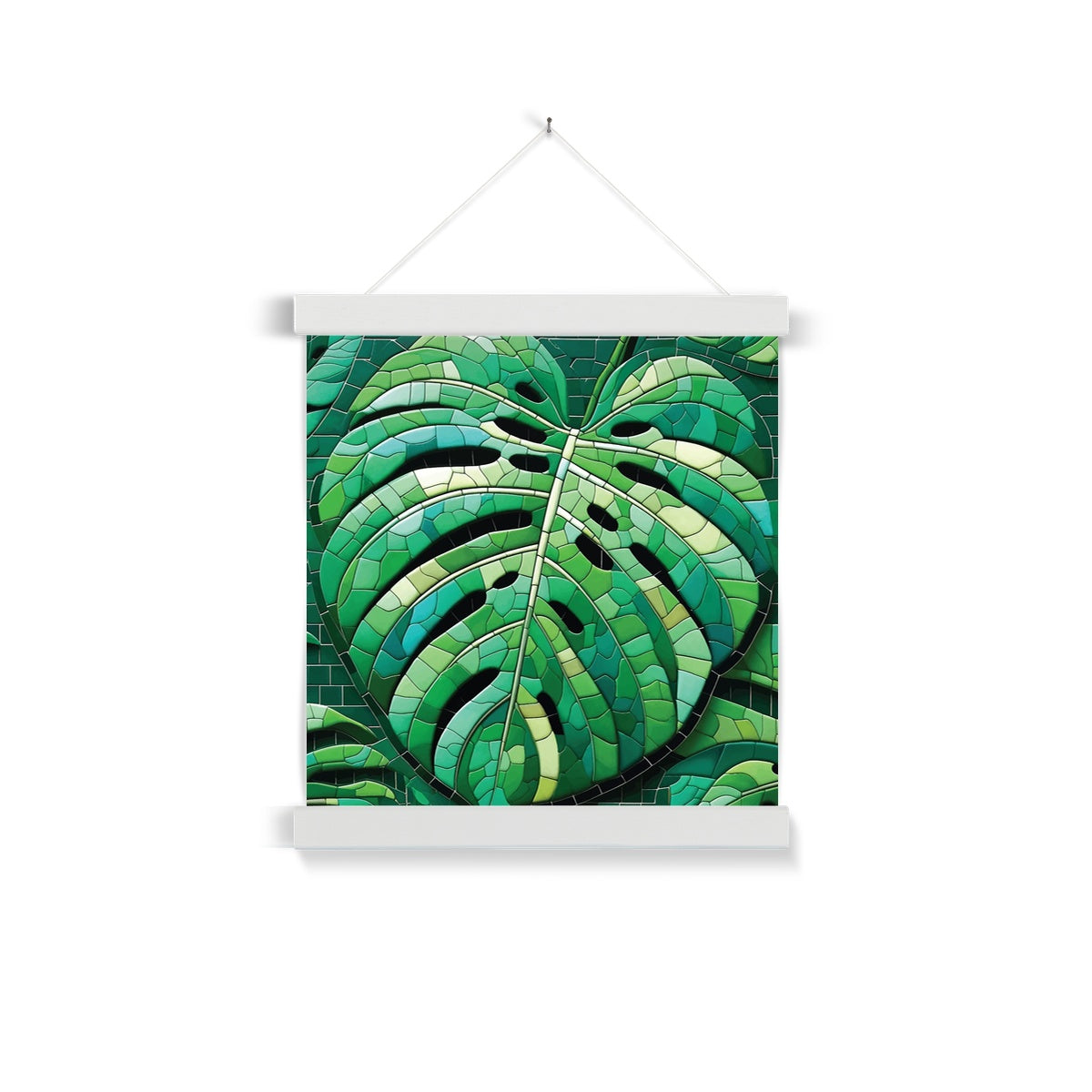 Monstera Mosaic Fine Art Print with Hanger - DecorDash