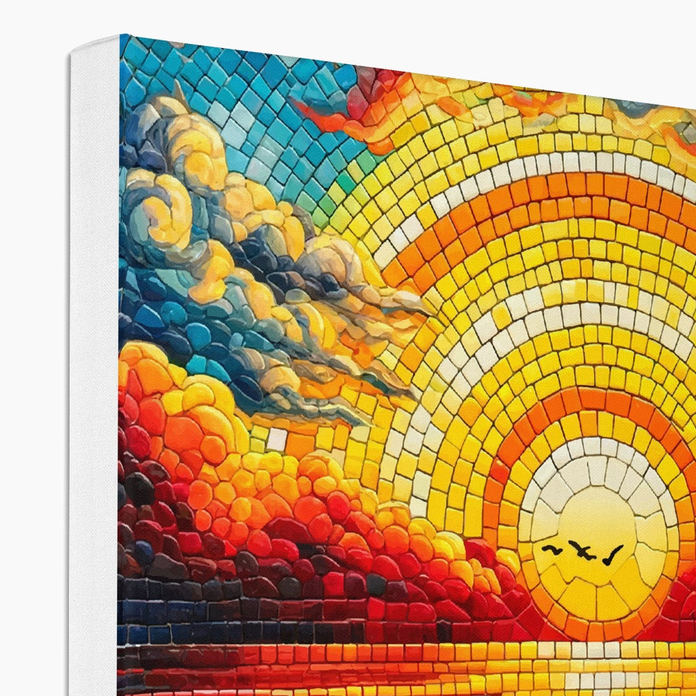 Sunset Mosaic Eco Canvas - DecorDash