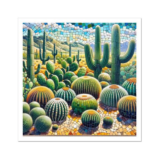 Cacti Mosaic Hahnemühle German Etching Print - DecorDash