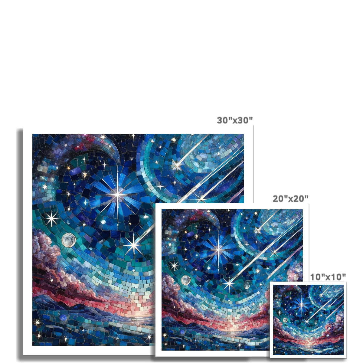Starry Sky Mosaic Hahnemühle German Etching Print