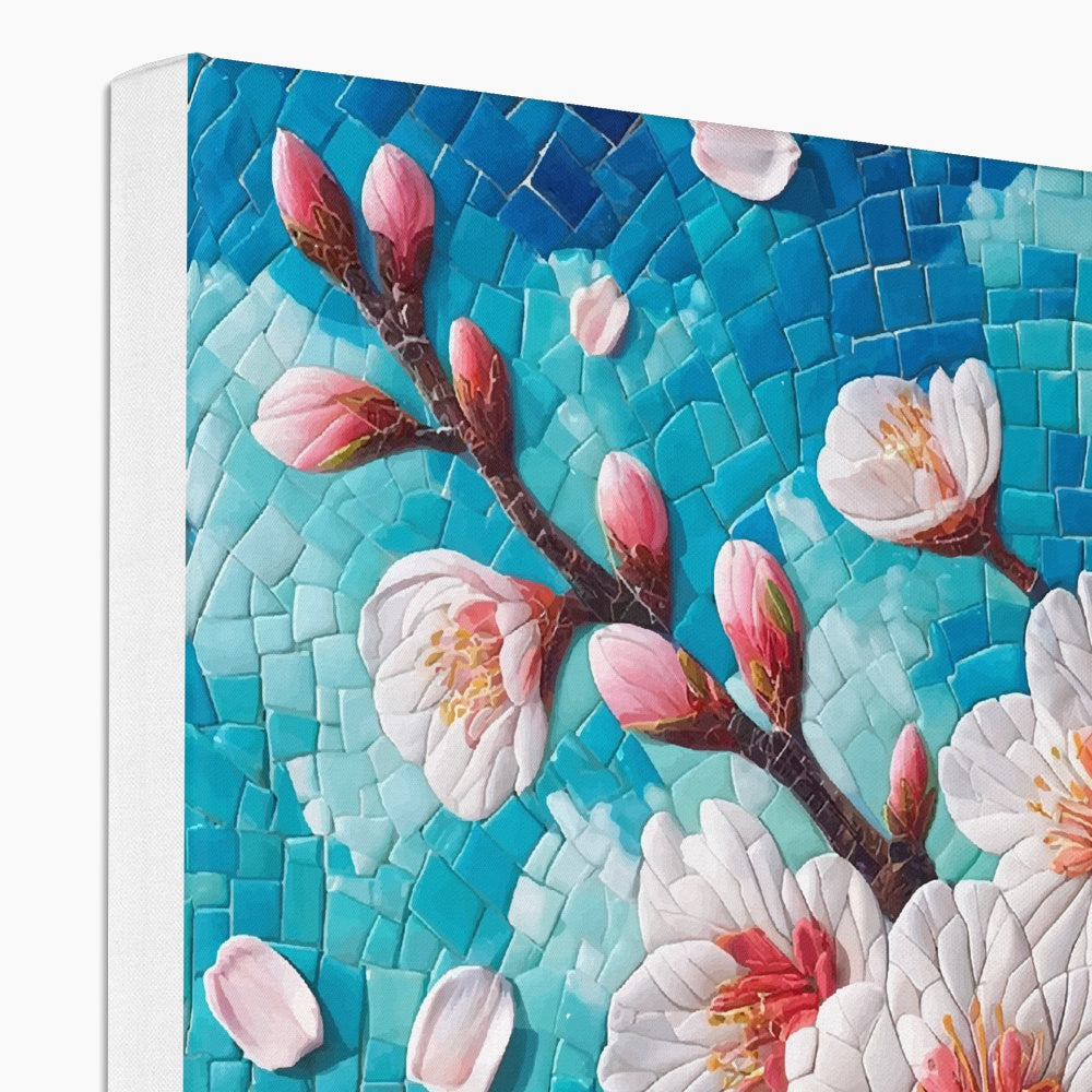 Almond Blossom Mosaic Eco Canvas - DecorDash