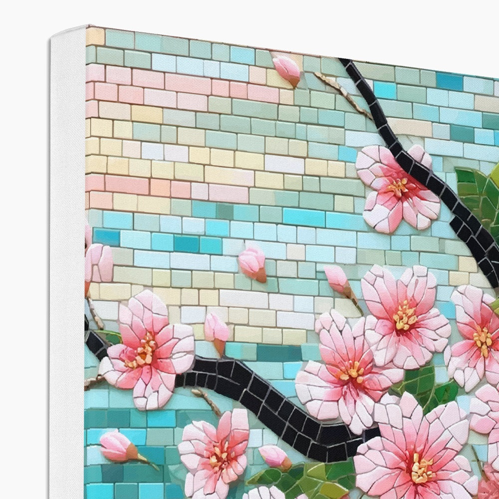 Cherry Blossom Mosaic Eco Canvas - DecorDash