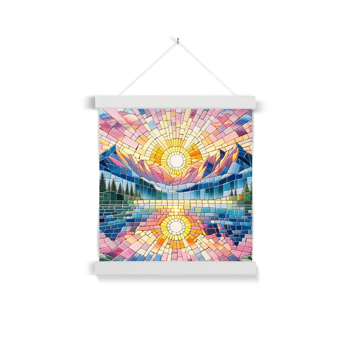 Sunrise Mosaic Fine Art Print with Hanger