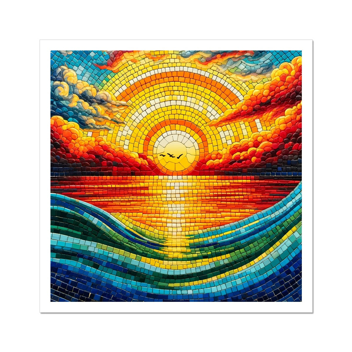 Sunset Mosaic Hahnemühle German Etching Print - DecorDash