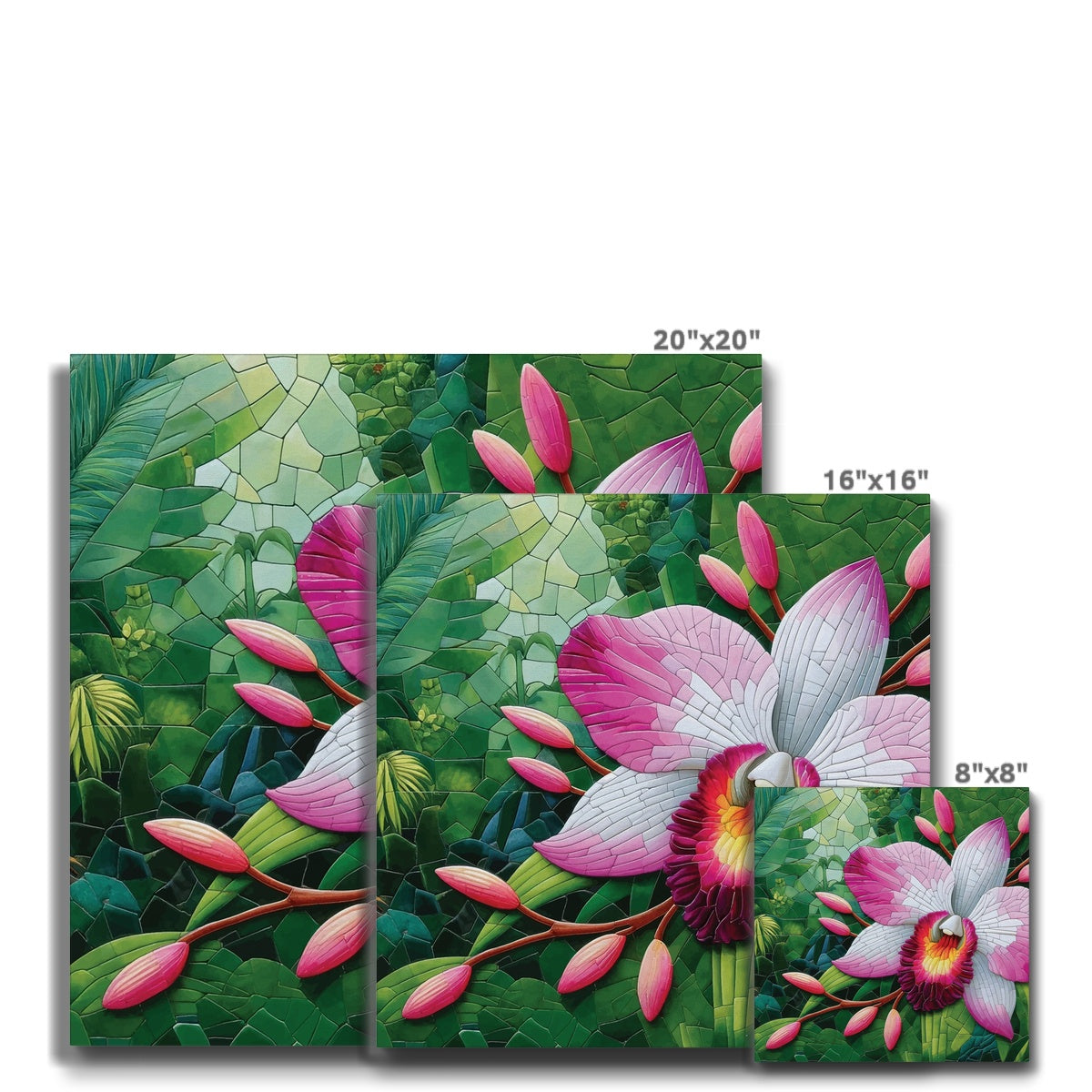 Pink Orchid Mosaic Eco Canvas - DecorDash