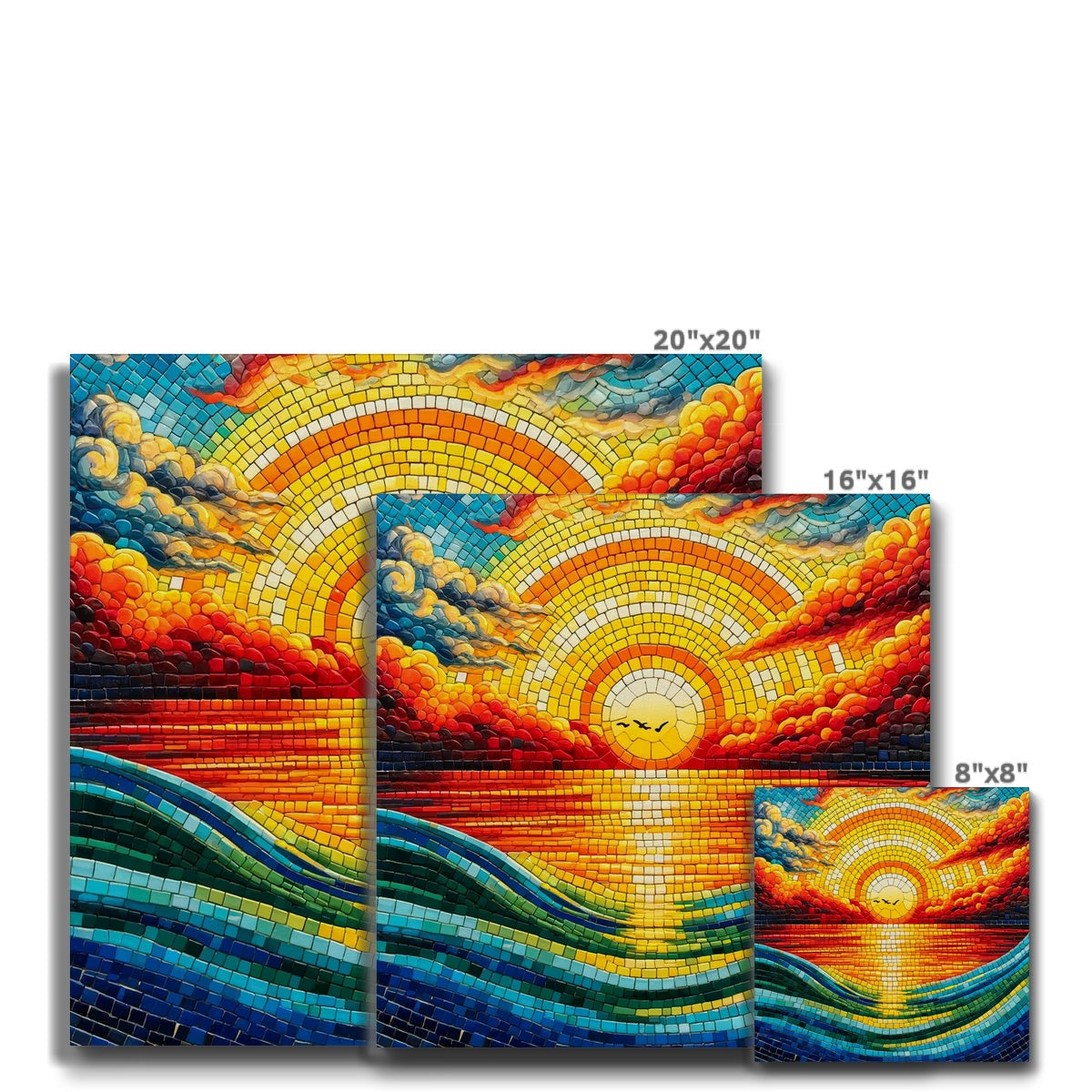 Sunset Mosaic Eco Canvas - DecorDash