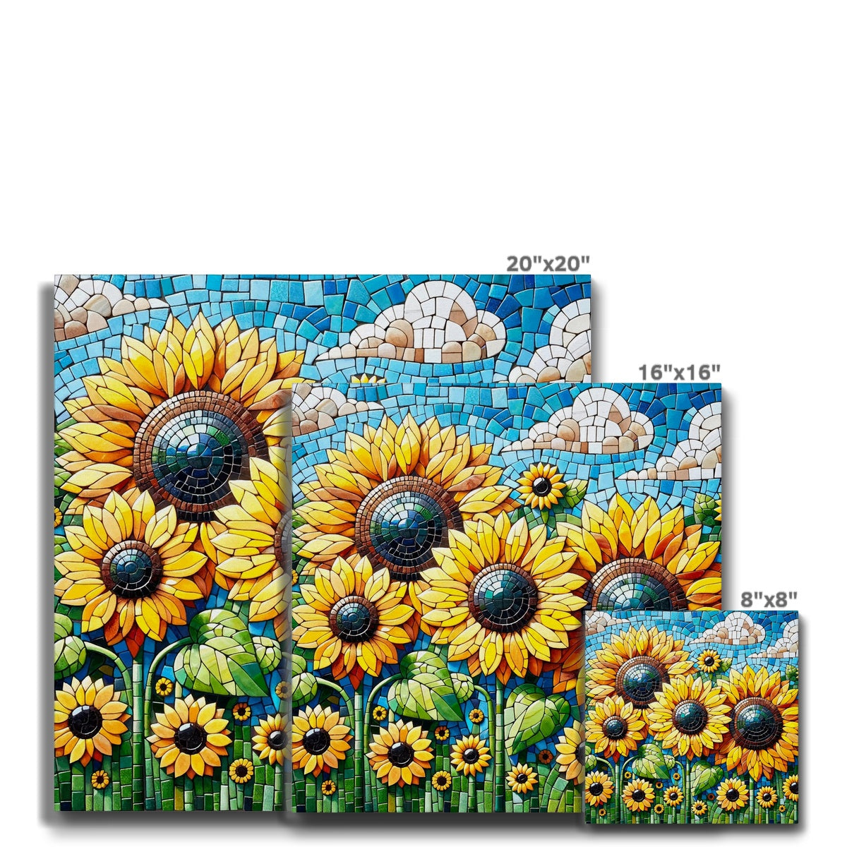 Sunflower Field Mosaic Eco Canvas - DecorDash