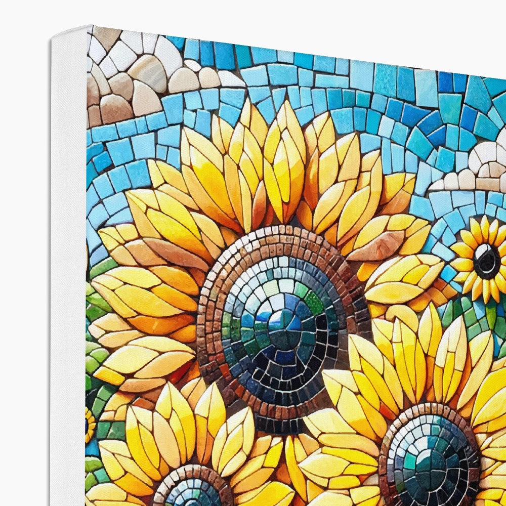 Sunflower Field Mosaic Eco Canvas - DecorDash