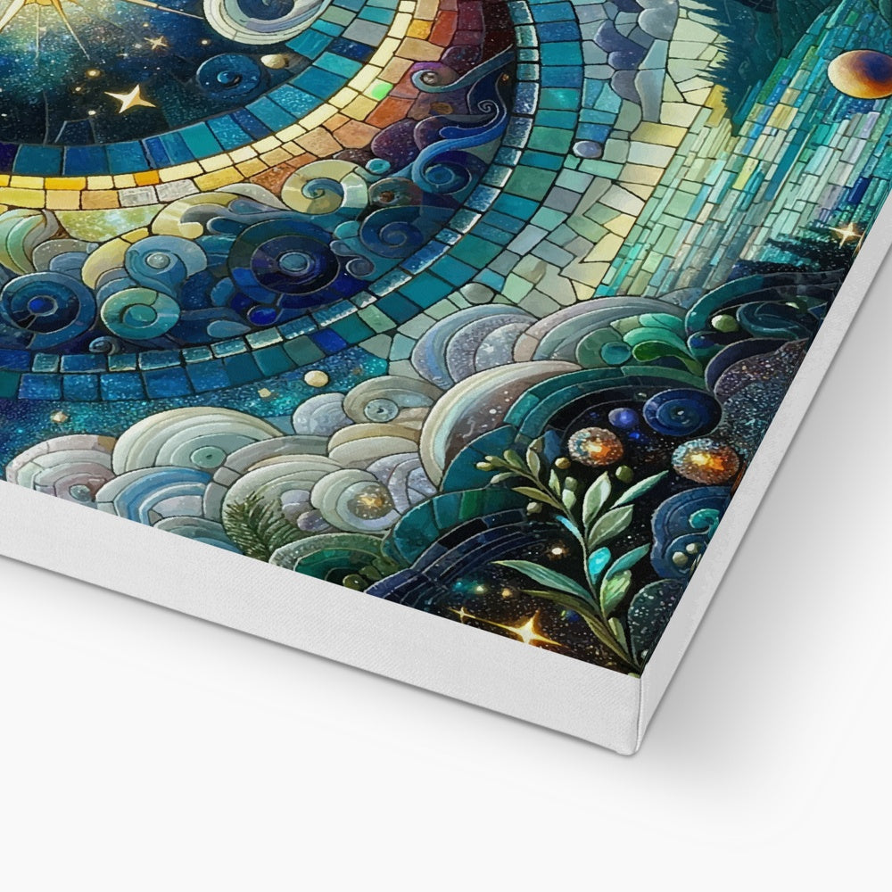 Crescent Moon Mosaic Eco Canvas - DecorDash