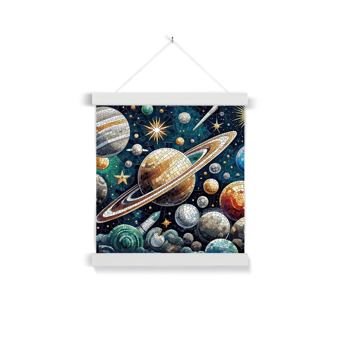 Space Mosaic Fine Art Print with Hanger - DecorDash