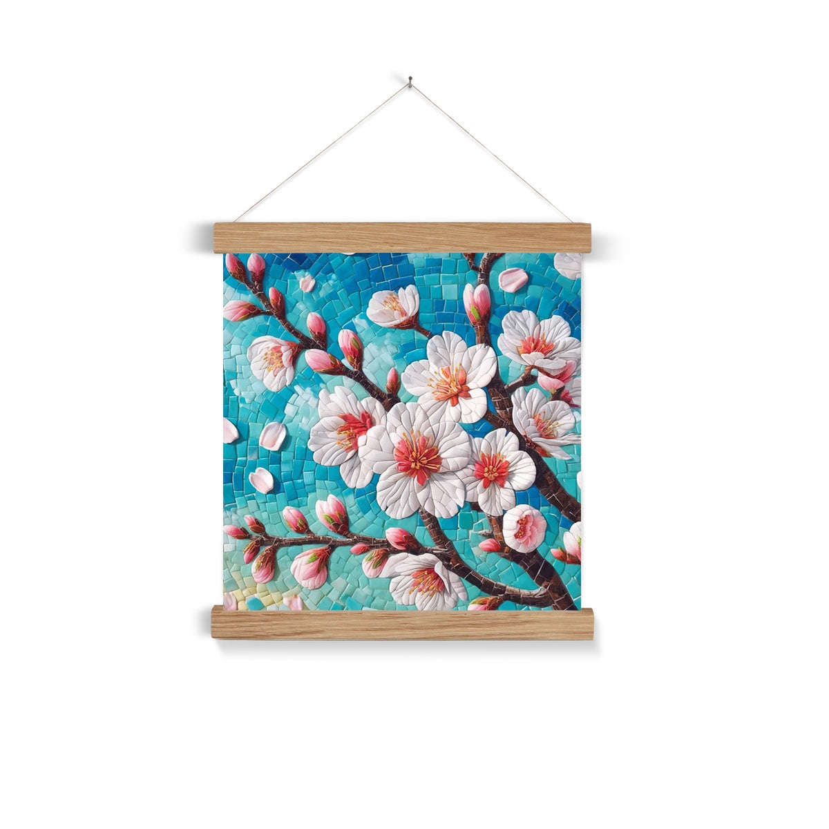 Almond Blossom Mosaic Fine Art Print with Hanger