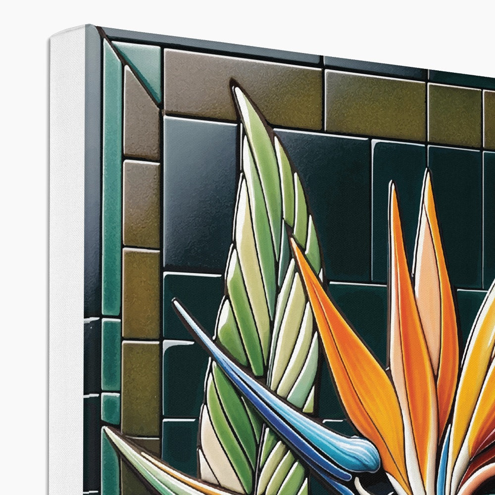 Bird of Paradise Mosaic Eco Canvas - DecorDash