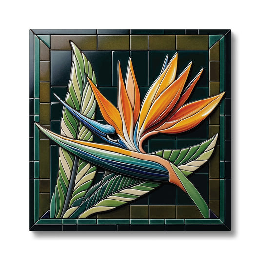 Bird of Paradise Mosaic Eco Canvas