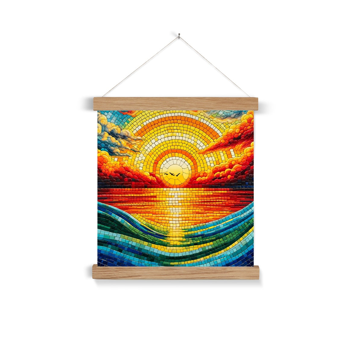 Sunset Mosaic Fine Art Print with Hanger
