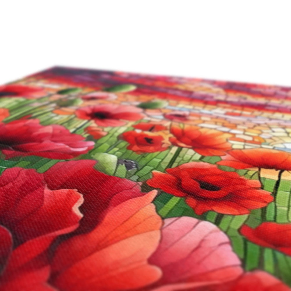 Poppy Field Mosaic Eco Canvas - DecorDash