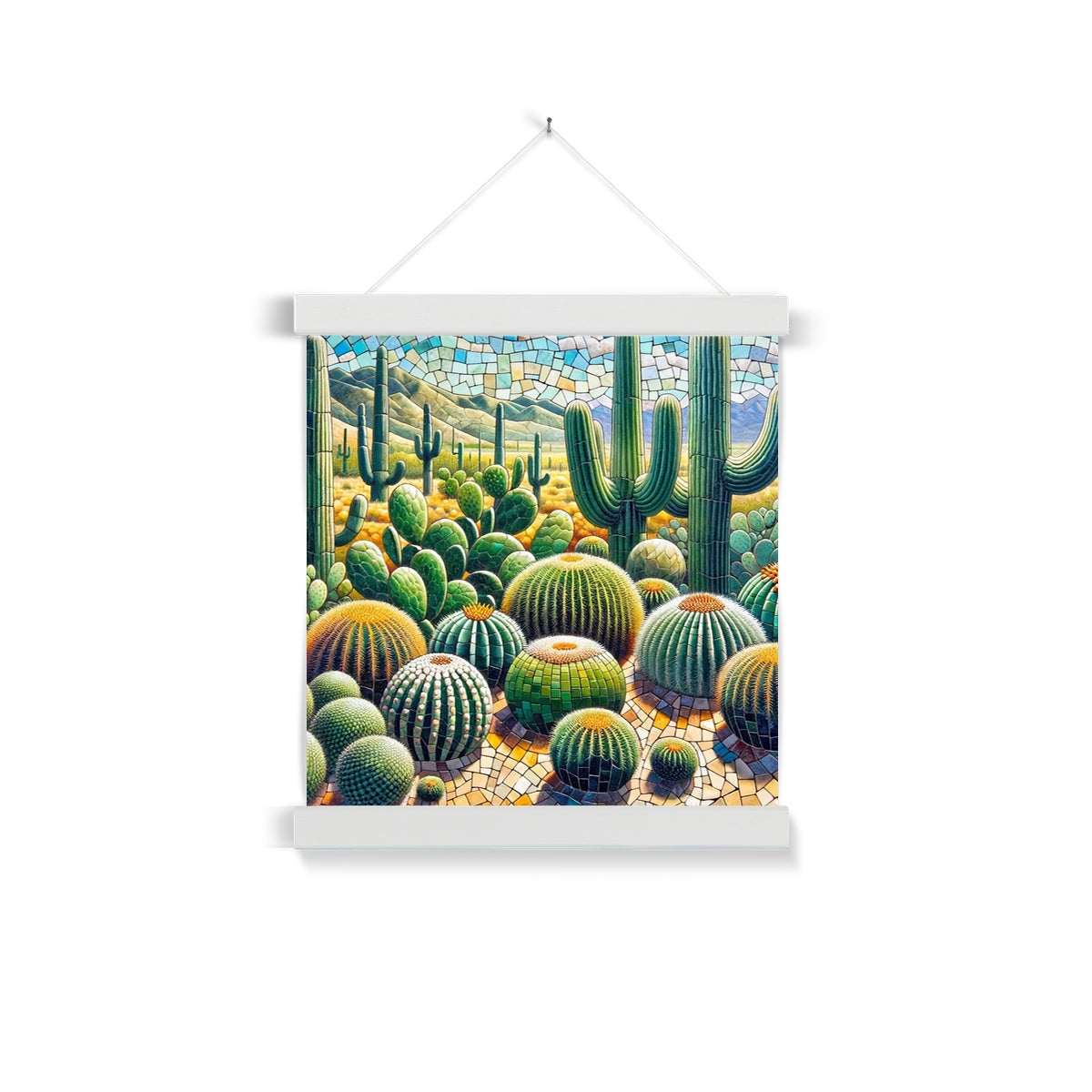 Cacti Mosaic Fine Art Print with Hanger - DecorDash