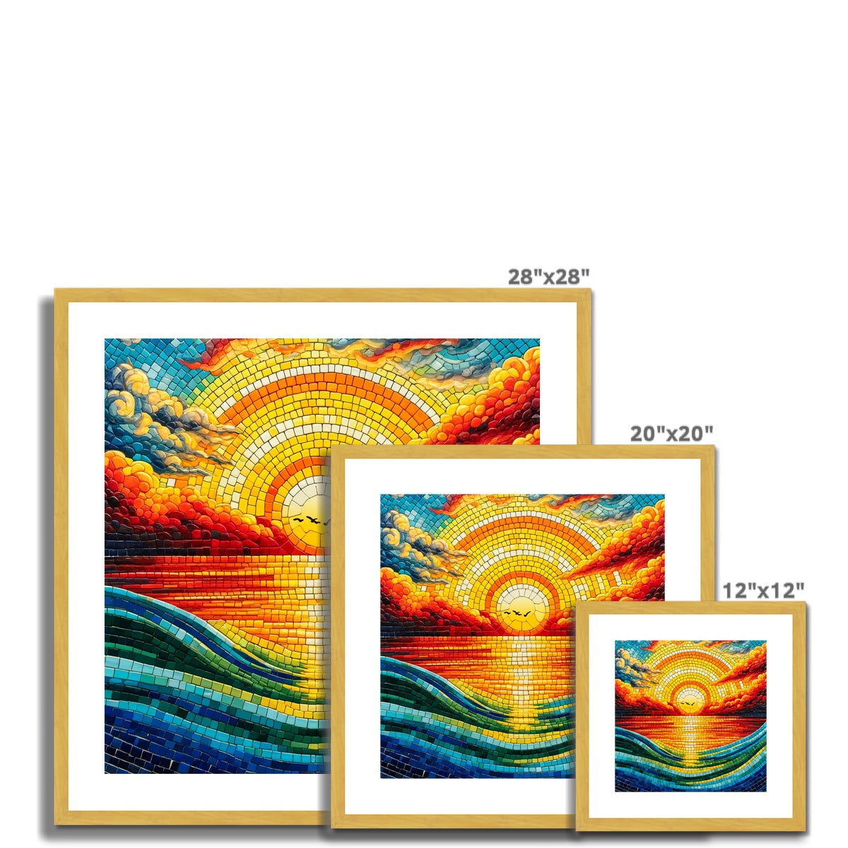 Sunset Mosaic Antique Framed & Mounted Print - DecorDash