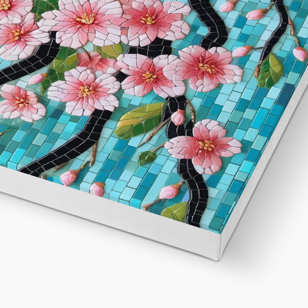 Cherry Blossom Mosaic Eco Canvas - DecorDash