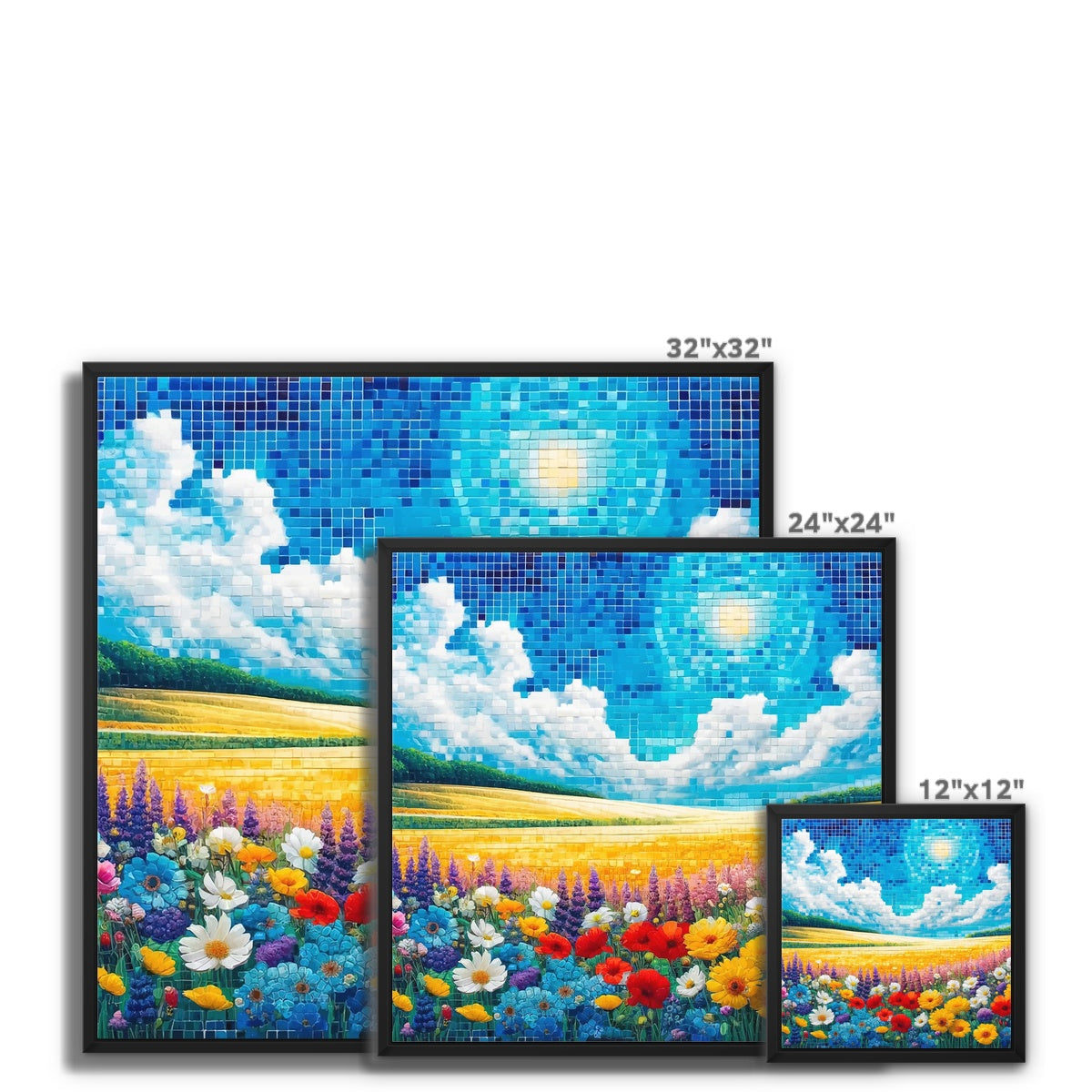 Meadow Mosaic Framed Canvas