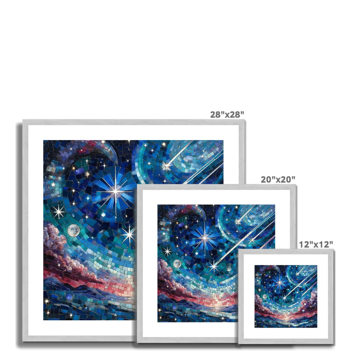 Starry Sky Mosaic Antique Framed & Mounted Print - DecorDash