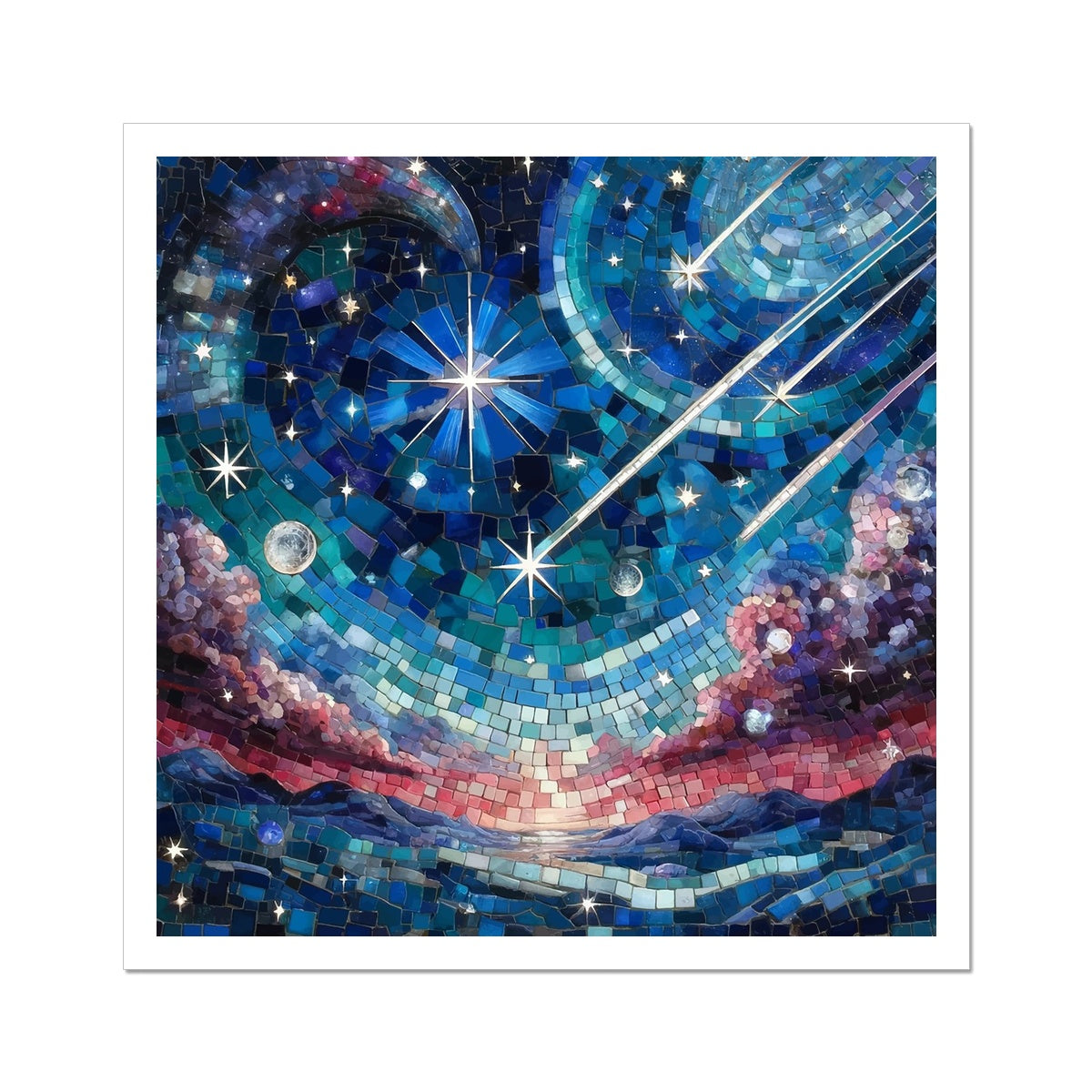 Starry Sky Mosaic Hahnemühle German Etching Print - DecorDash