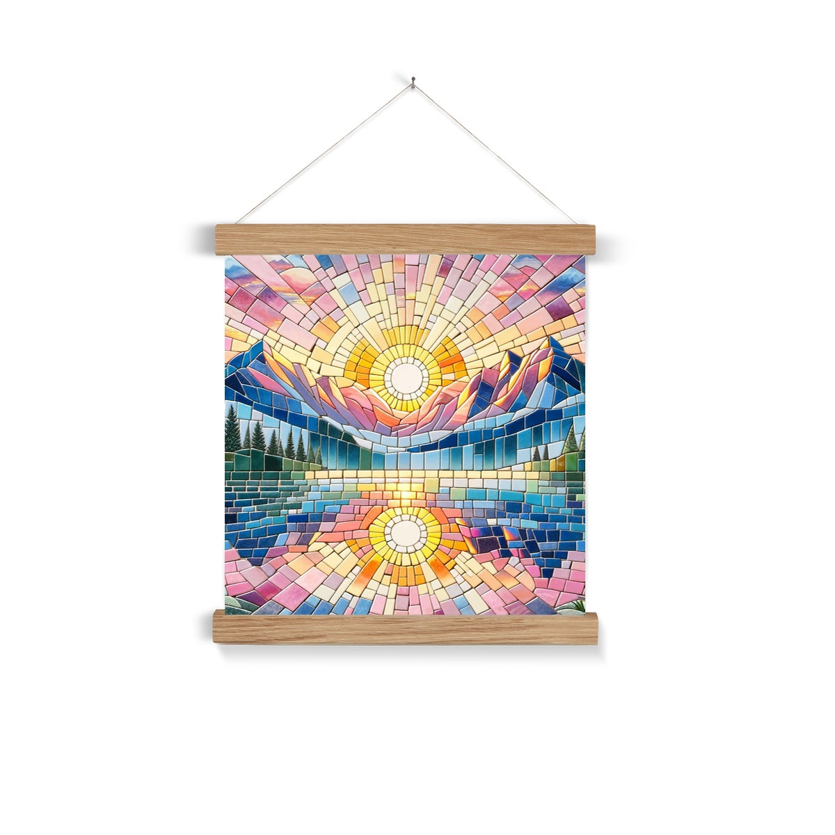 Sunrise Mosaic Fine Art Print with Hanger - DecorDash