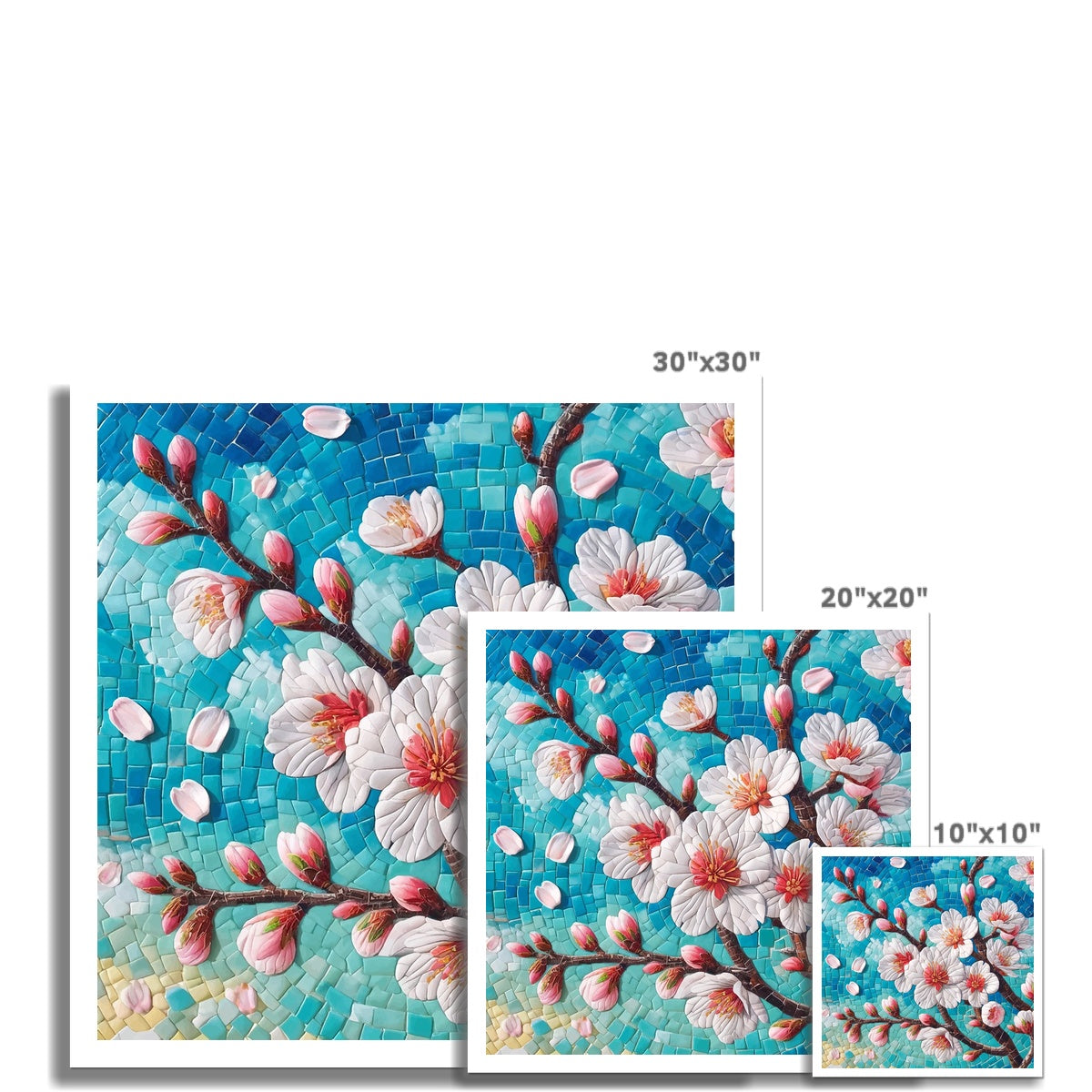 Almond Blossom Mosaic Hahnemühle German Etching Print - DecorDash