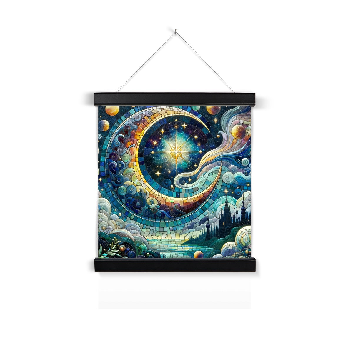 Crescent Moon Mosaic Fine Art Print with Hanger - DecorDash