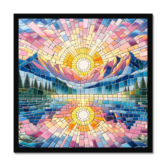 Sunrise Mosaic Budget Framed Poster