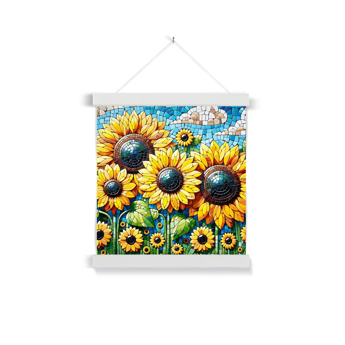 Sunflower Field Mosaic Fine Art Print with Hanger - DecorDash