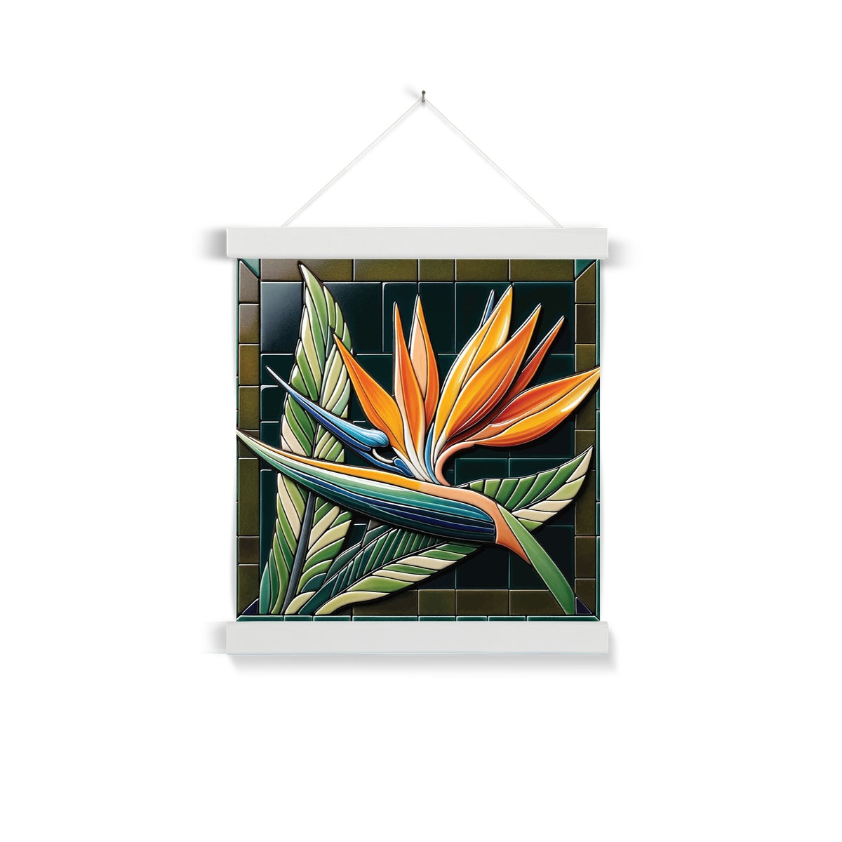 Bird of Paradise Mosaic Fine Art Print with Hanger - DecorDash