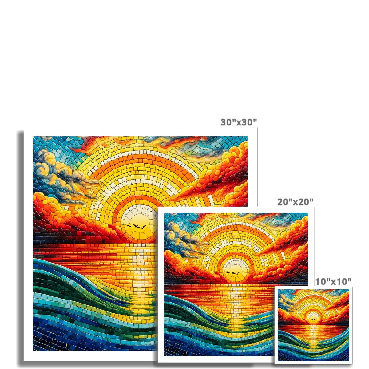 Sunset Mosaic Hahnemühle German Etching Print - DecorDash