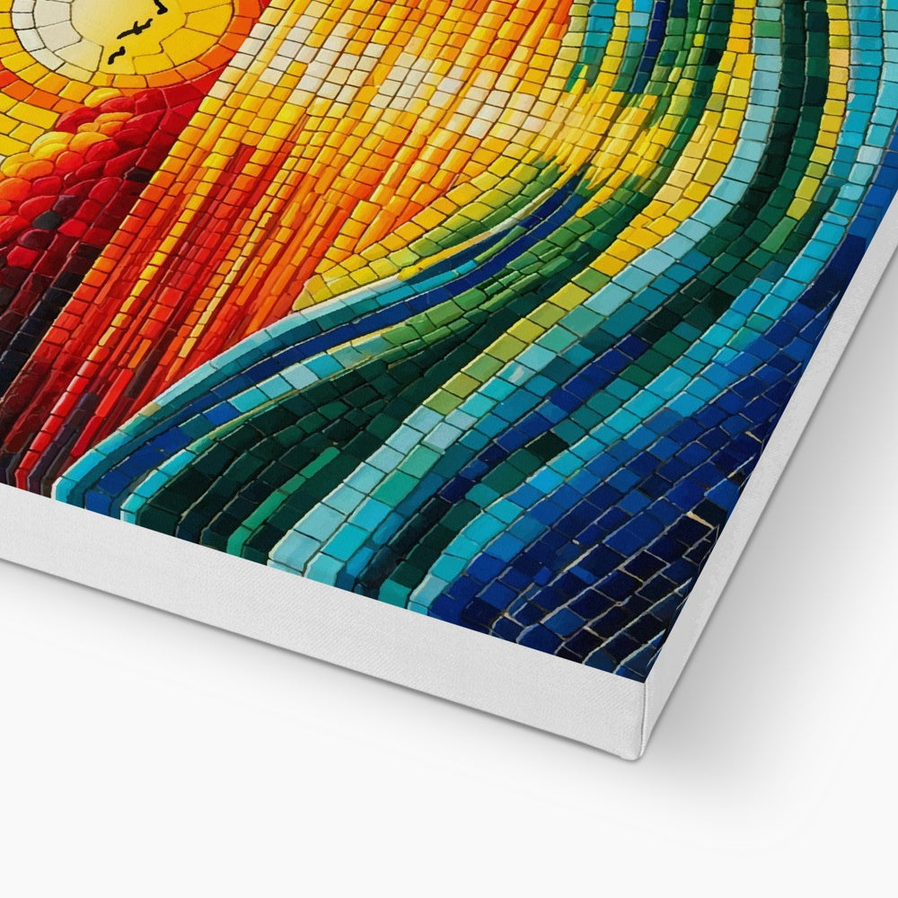 Sunset Mosaic Eco Canvas - DecorDash