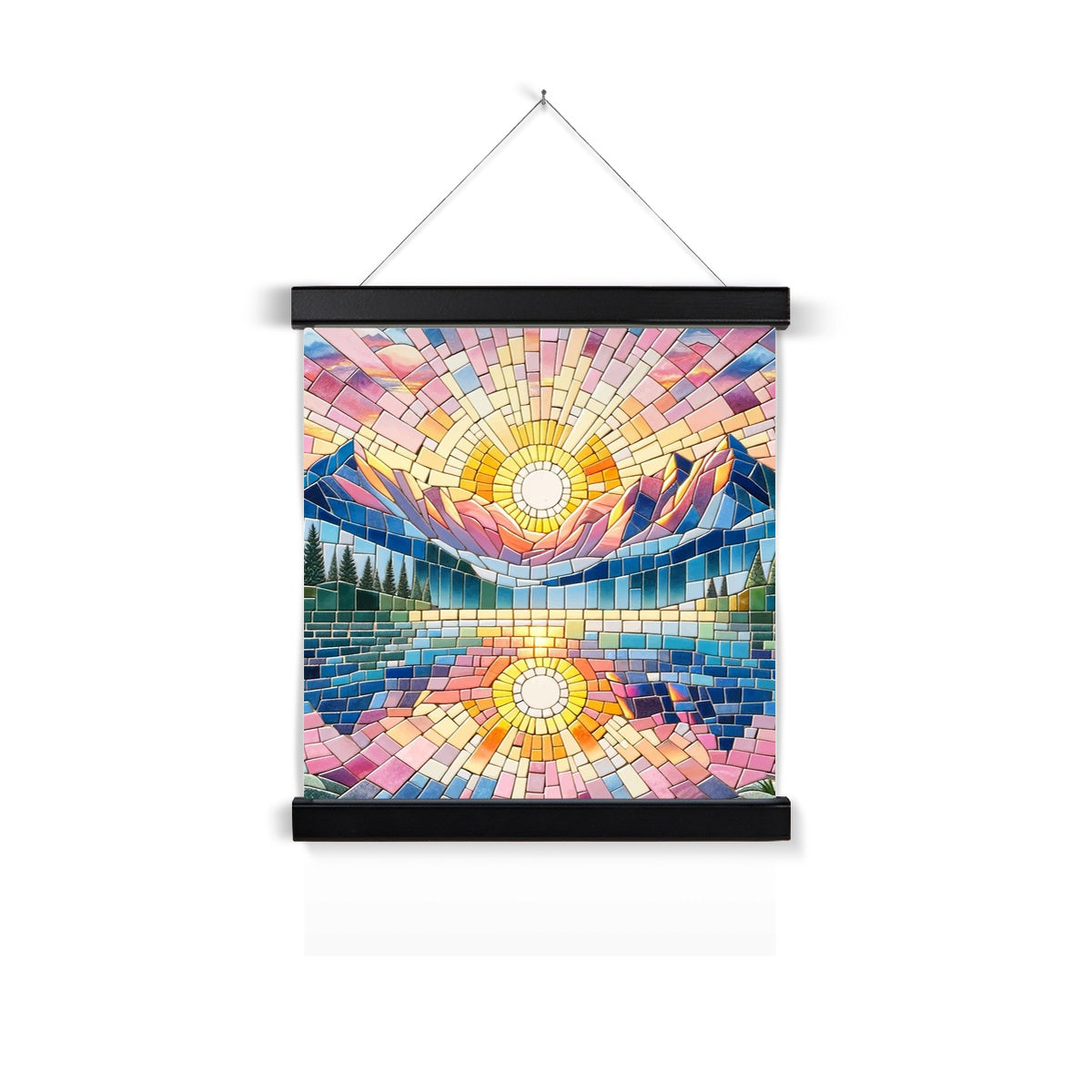 Sunrise Mosaic Fine Art Print with Hanger - DecorDash