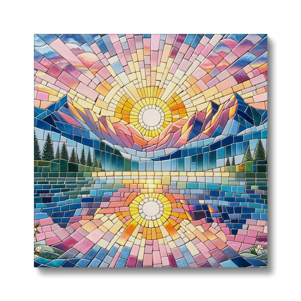 Sunrise Mosaic Eco Canvas - DecorDash