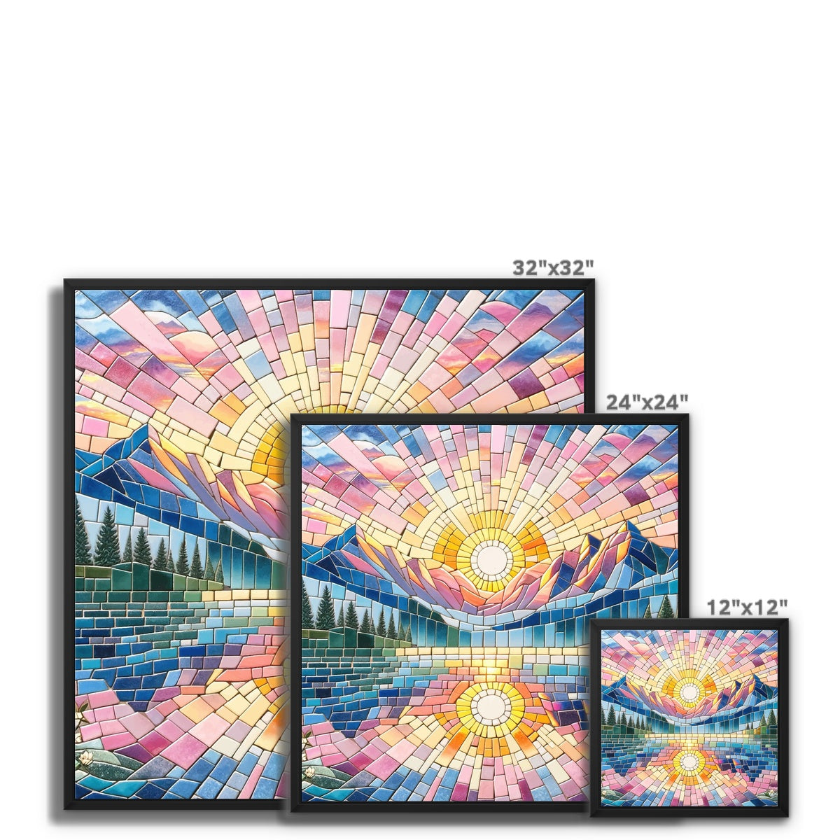 Sunrise Mosaic Framed Canvas - DecorDash